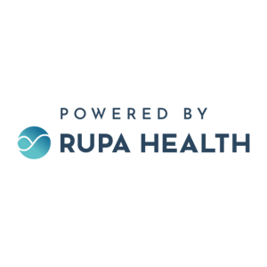 Powered by Rupa Health logo with a blue circular icon and text on a white background. , Kiara Health Fertility