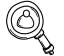 Black and white drawing of a magnifying glass with a simple person icon in the center of the lens, symbolizing Kiara Health’s focus on innovative healthcare solutions. , Kiara Health Fertility