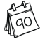 A black and white drawing of a desk calendar displaying the number 90 on the front page, symbolizing a Kiara Health milestone. , Kiara Health Fertility